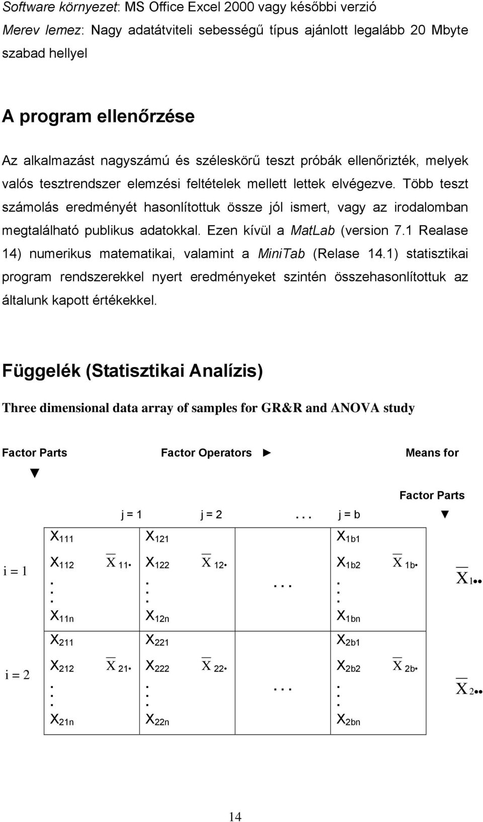 megtalálható publikus adatokkal Ezen kívül a MatLab (version 71 Realase 14) numerikus matematikai, valamint a MiniTab (Relase 141) statisztikai program rendszerekkel nyert eredményeket szintén