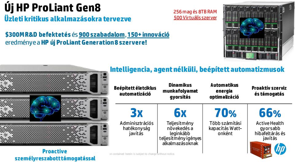 Intelligencia, agent nélküli, beépített automatizmusok Beépített életciklus automatizáció Dinamikus munkafolyamat gyorsítás Automatikus energia optimalizáció