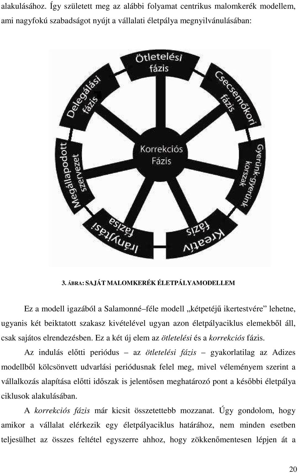 áll, csak sajátos elrendezésben. Ez a két új elem az ötletelési és a korrekciós fázis.