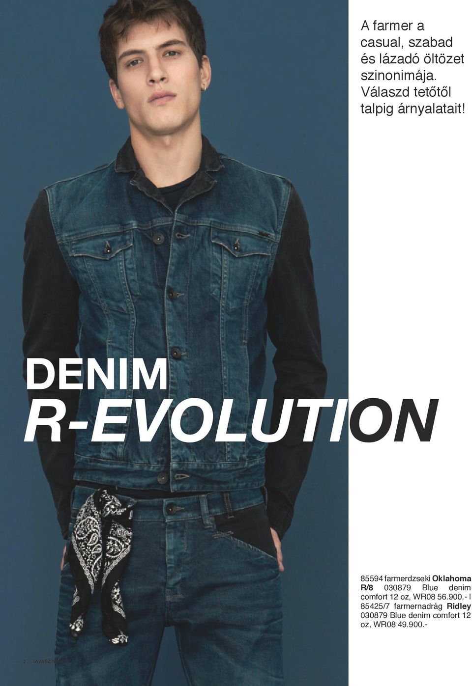 DENIM R-EVOLUTION 85594 farmerdzseki Oklahoma R/8 030879 Blue denim