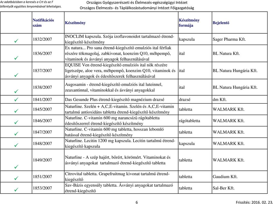 részére ligetszépe, aloe vera, méhpempő, koenzim Q10, vitaminok és ásványi anyagok és édesítőszerek felhasználásával Augosamin - étrend-kiegészítő emulziós ital luteinnel, zeaxantinnal, vitaminokkal