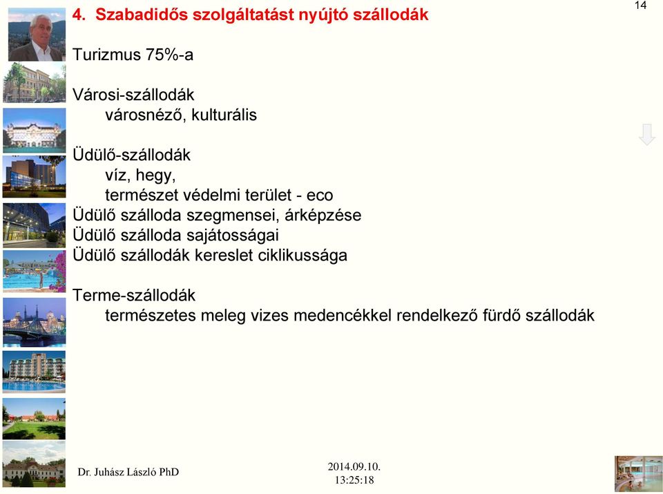 Üdülő szálloda szegmensei, árképzése Üdülő szálloda sajátosságai Üdülő szállodák