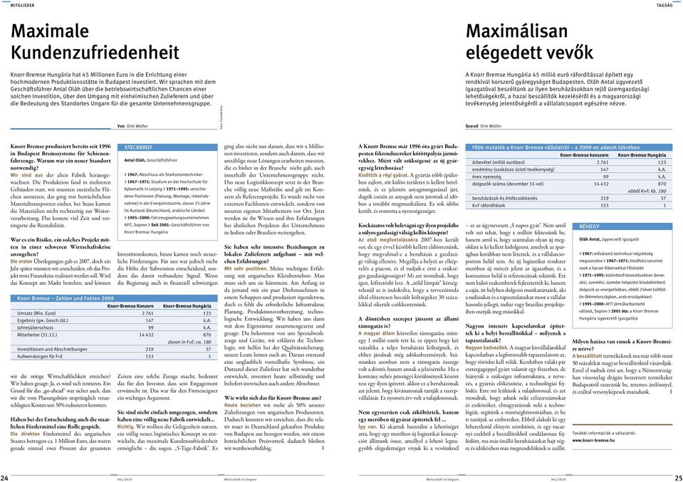 Standortes Ungarn für die gesamte Unternehmensgruppe.