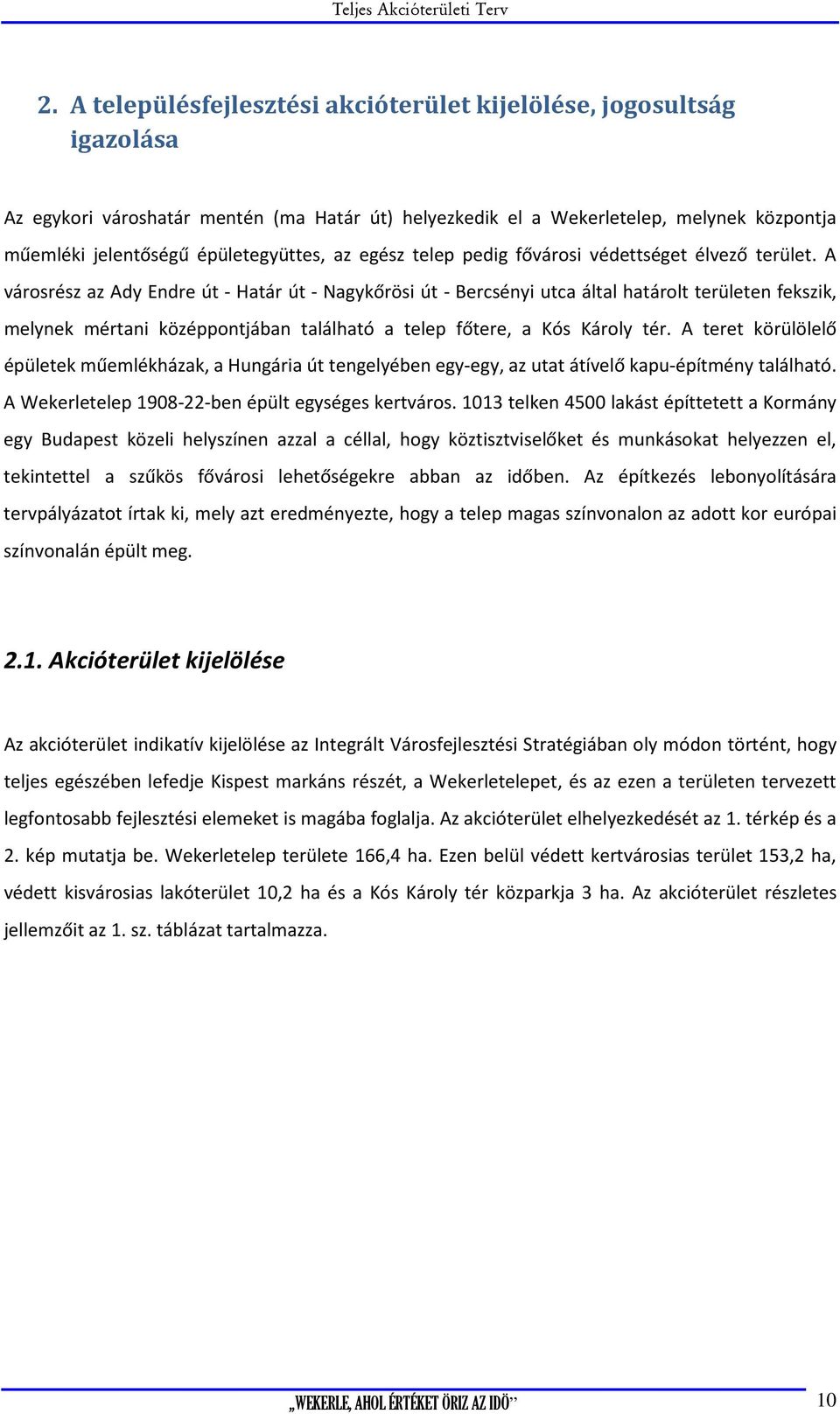 A városrész az Ady Endre út - Határ út - Nagykőrösi út - Bercsényi utca által határolt területen fekszik, melynek mértani középpontjában található a telep főtere, a Kós Károly tér.