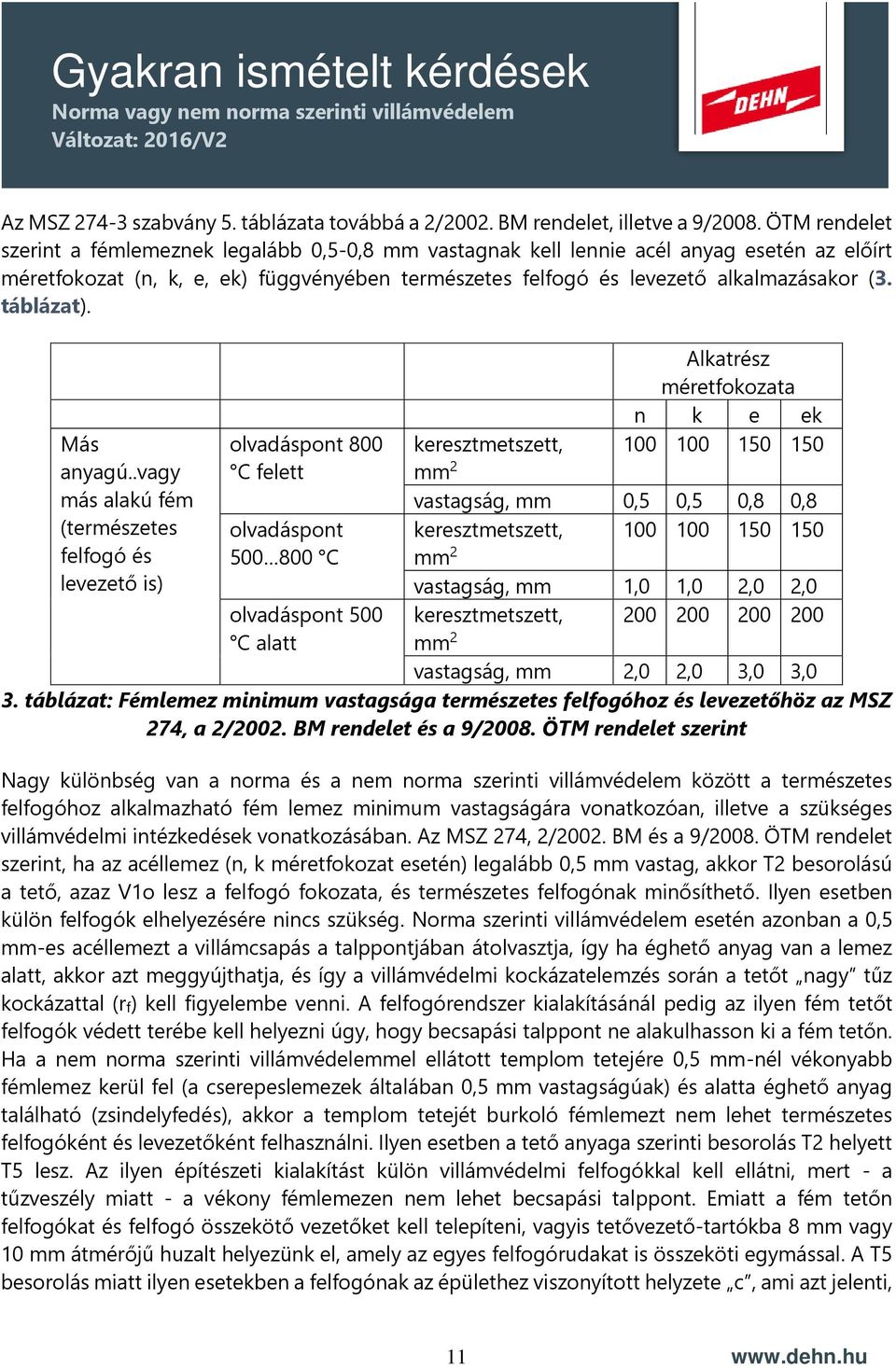 táblázat). Alkatrész méretfokozata n k e ek Más olvadáspont 800 keresztmetszett, 100 100 150 150 anyagú.