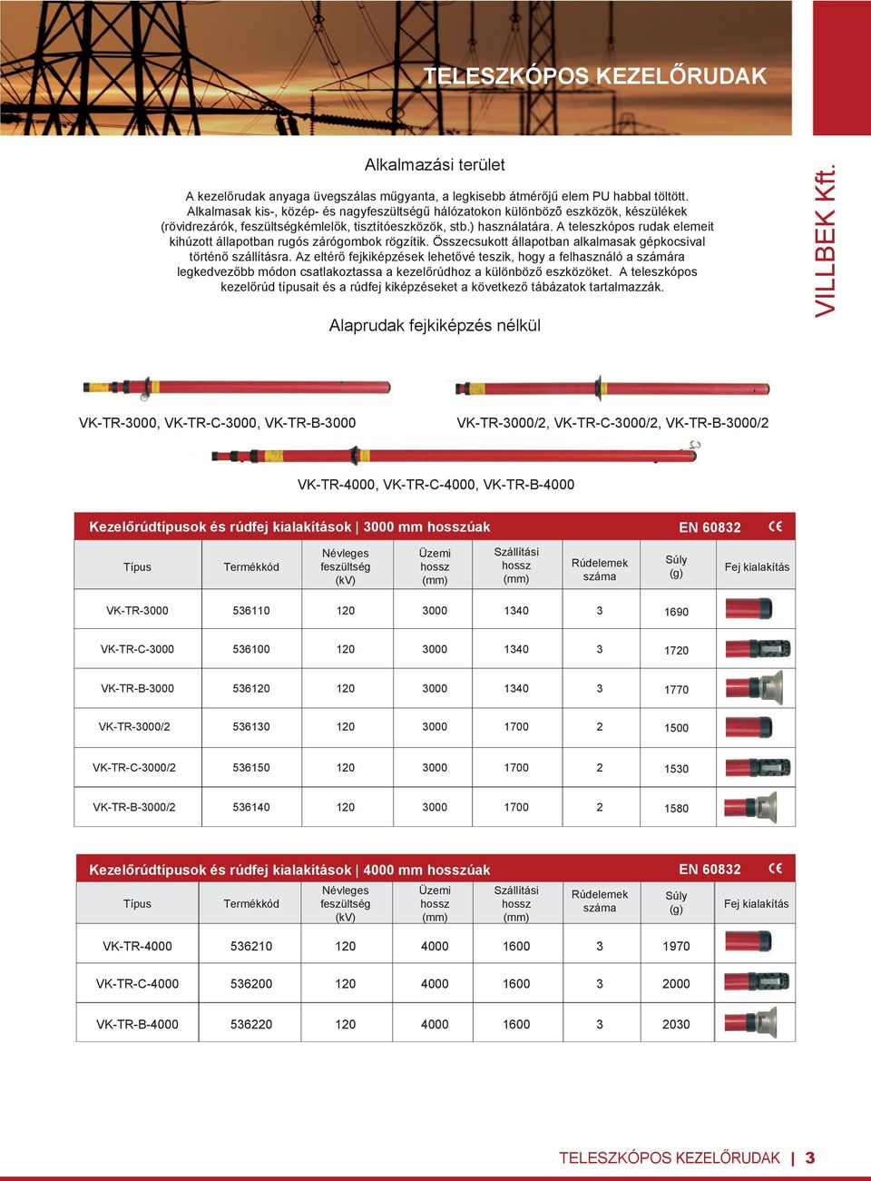 A teleszkópos rudak elemeit kihúzott állapotban rugós zárógombok rögzítik. Összecsukott állapotban alkalmasak gépkocsival történő szállításra.