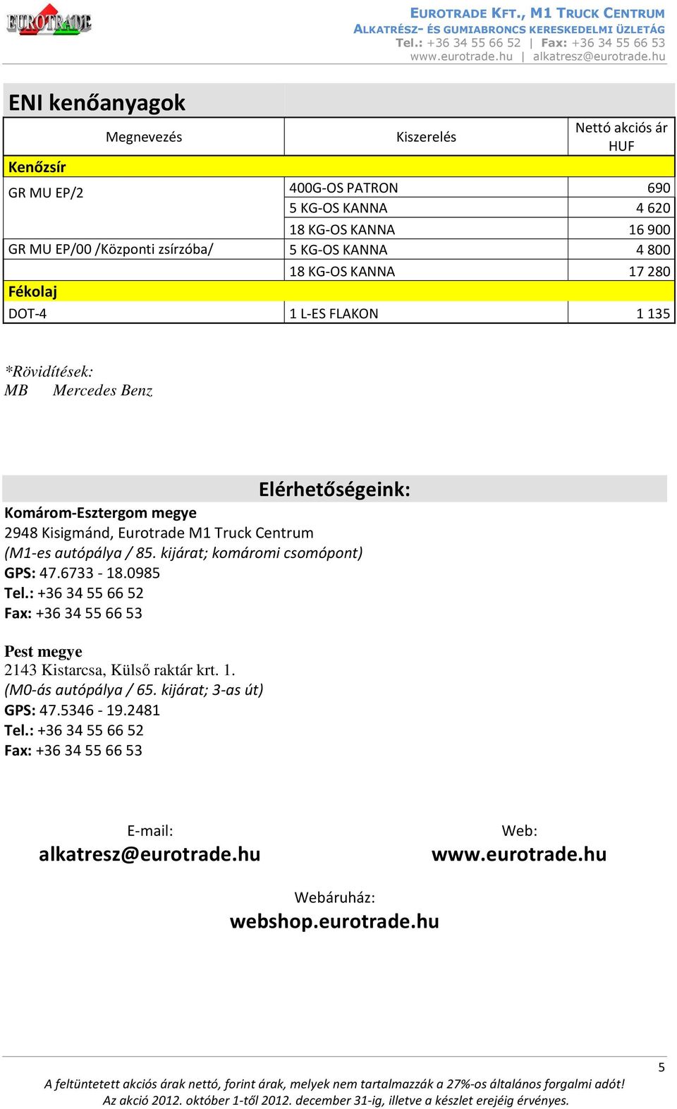 85. kijárat; komáromi csomópont) GPS: 47.6733-18.0985 Tel.: +36 34 55 66 52 Fax: +36 34 55 66 53 Pest megye 2143 Kistarcsa, Külső raktár krt. 1. (M0-ás autópálya / 65.