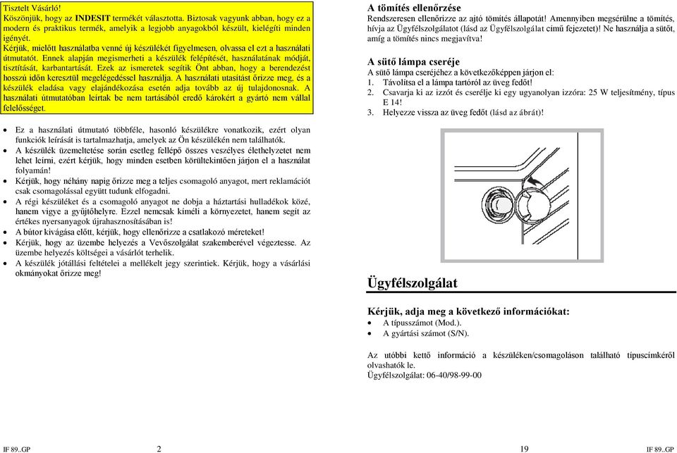 HASZNÁLATI ÚTMUTATÓ AZ INDESIT - PDF Free Download