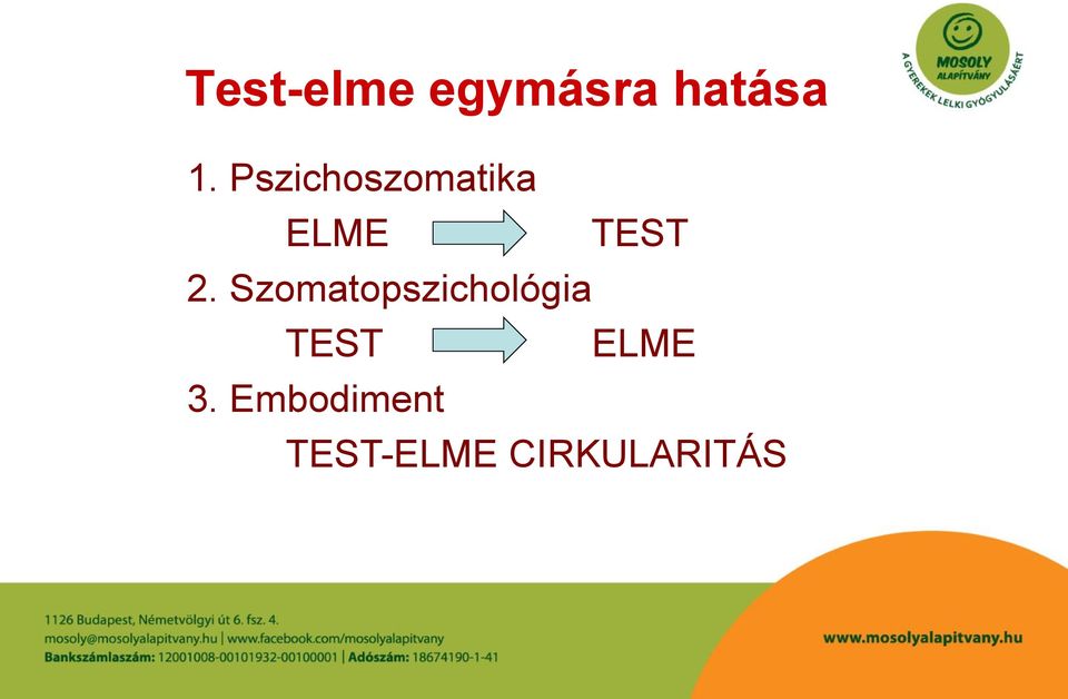 Szomatopszichológia TEST ELME 3.