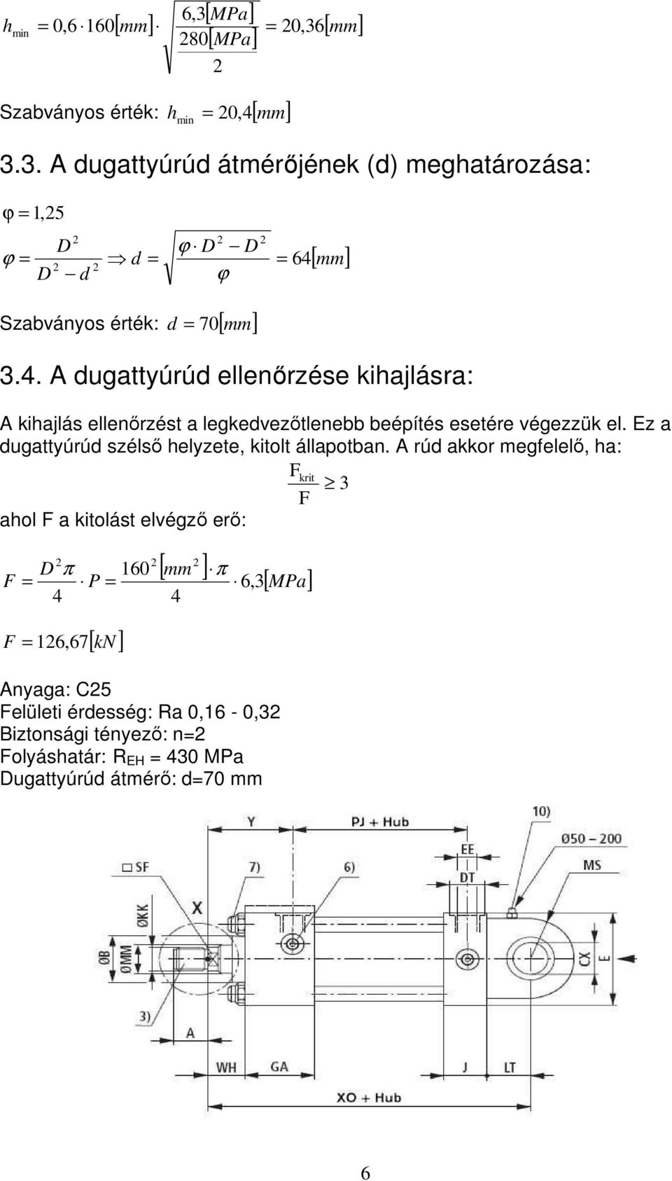 Ez a dugattyúrúd szélsı helyzete, kitolt állapotban.