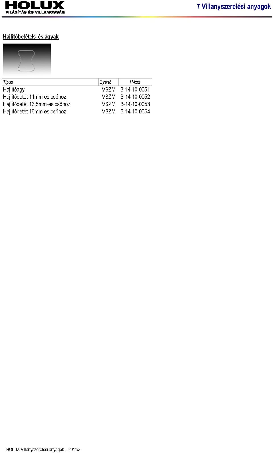 Hajlítóbetét 13,5mm-es csőhöz VSZM 3-14-10-0053