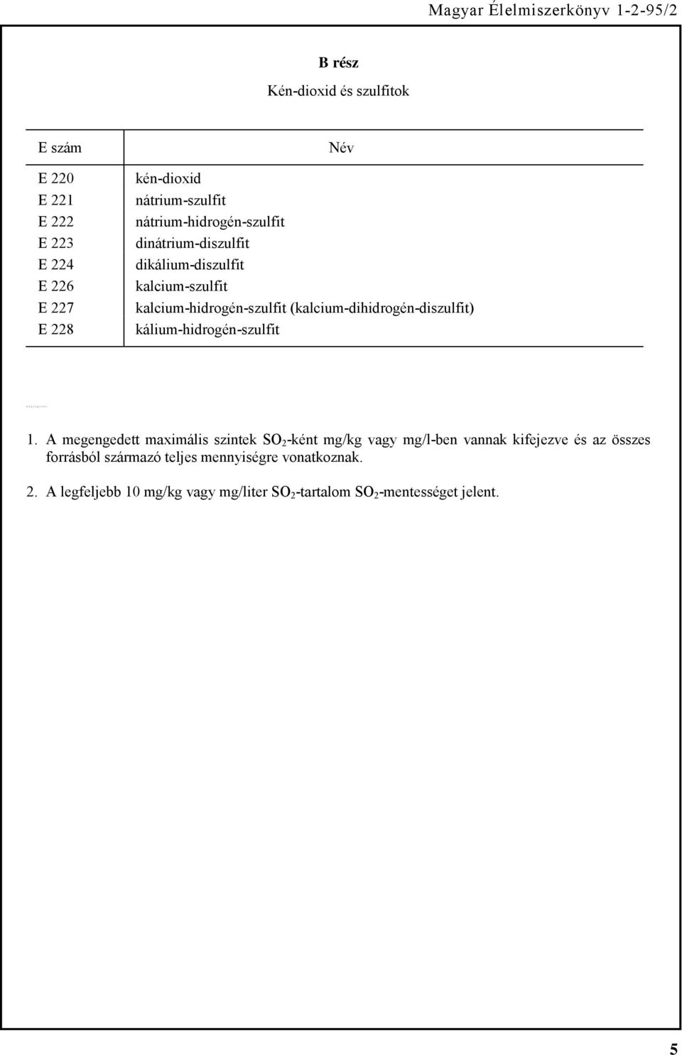 (kalcium-dihidrogén-diszulfit) kálium-hidrogén-szulfit 1.