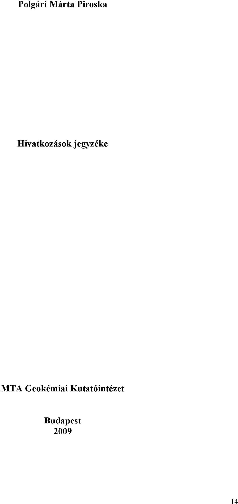 MTA Geokémiai
