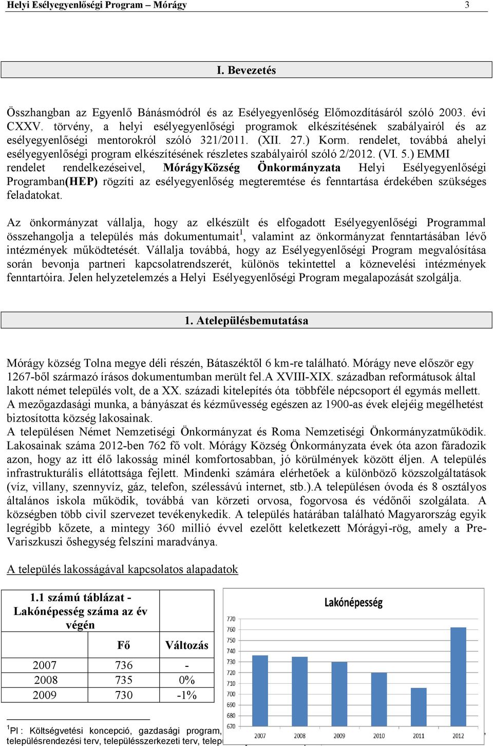 rendelet, továbbá ahelyi esélyegyenlőségi program elkészítésének részletes szabályairól szóló 2/2012. (VI. 5.