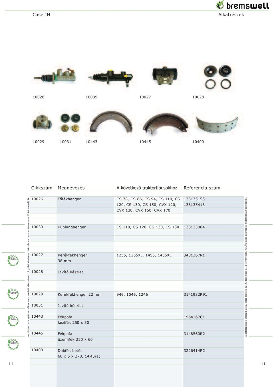 94, CS 110, CS 120, CS 130, CS 150, CVX 120, CVX 130, CVX 150, CVX 170 CS 110, CS 120, CS 130, CS 150 1255, 1255XL, 1455,