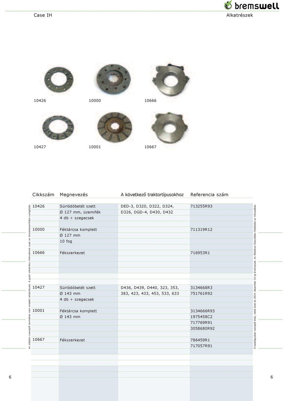 komplett Ø 143 mm Fékszerkezet DED-3, D320, D322, D324, D326, DGD-4, D430, D432 D436, D439, D440, 323, 353, 383, 423,