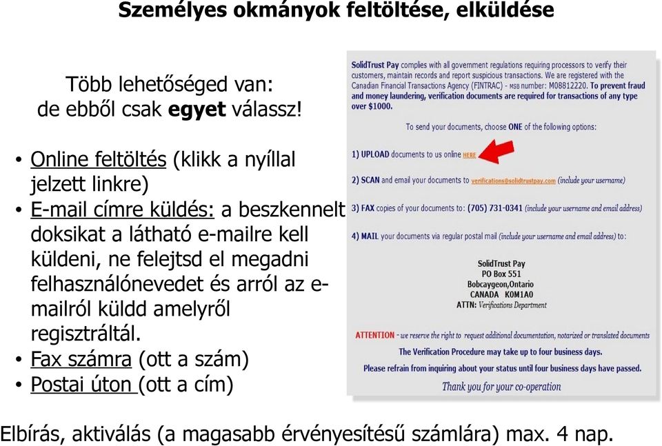 e-mailre kell küldeni, ne felejtsd el megadni felhasználónevedet és arról az emailról küldd amelyről