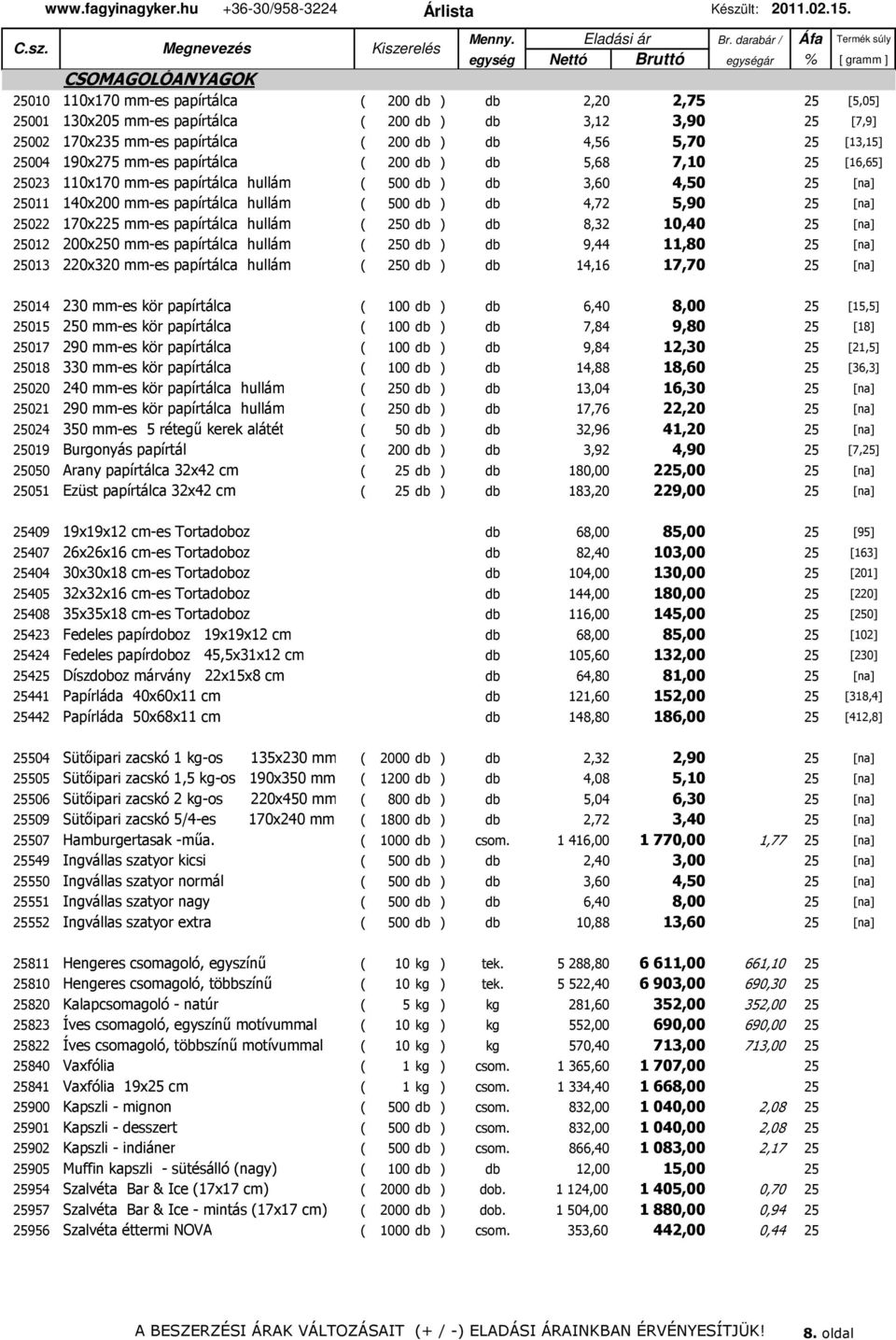 ) db 4,72 5,90 25 [na] 25022 170x225 mm-es papírtálca hullám ( 250 db ) db 8,32 10,40 25 [na] 25012 200x250 mm-es papírtálca hullám ( 250 db ) db 9,44 11,80 25 [na] 25013 220x320 mm-es papírtálca