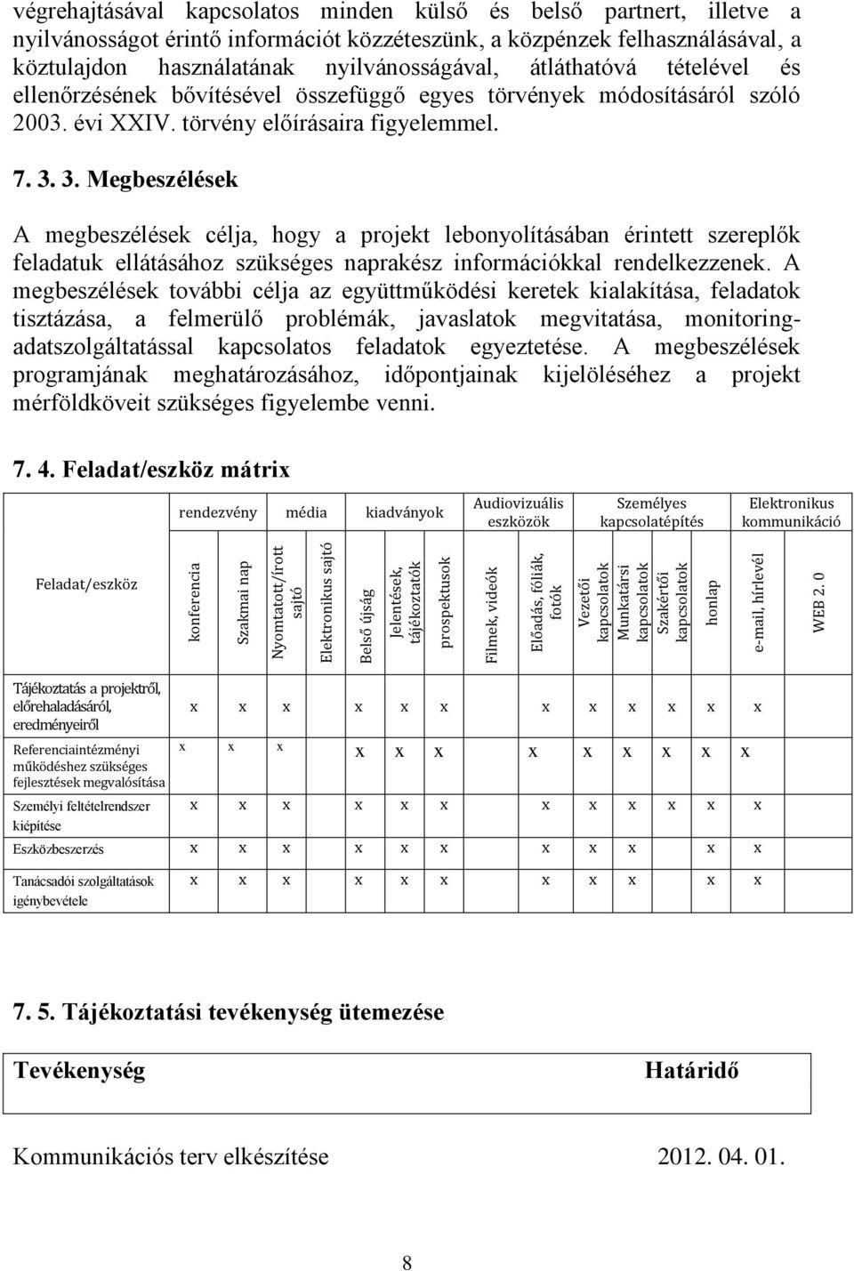 0 végrehajtásával kapcsolatos minden külső és belső partnert, illetve a nyilvánosságot érintő információt közzéteszünk, a közpénzek felhasználásával, a köztulajdon használatának nyilvánosságával,