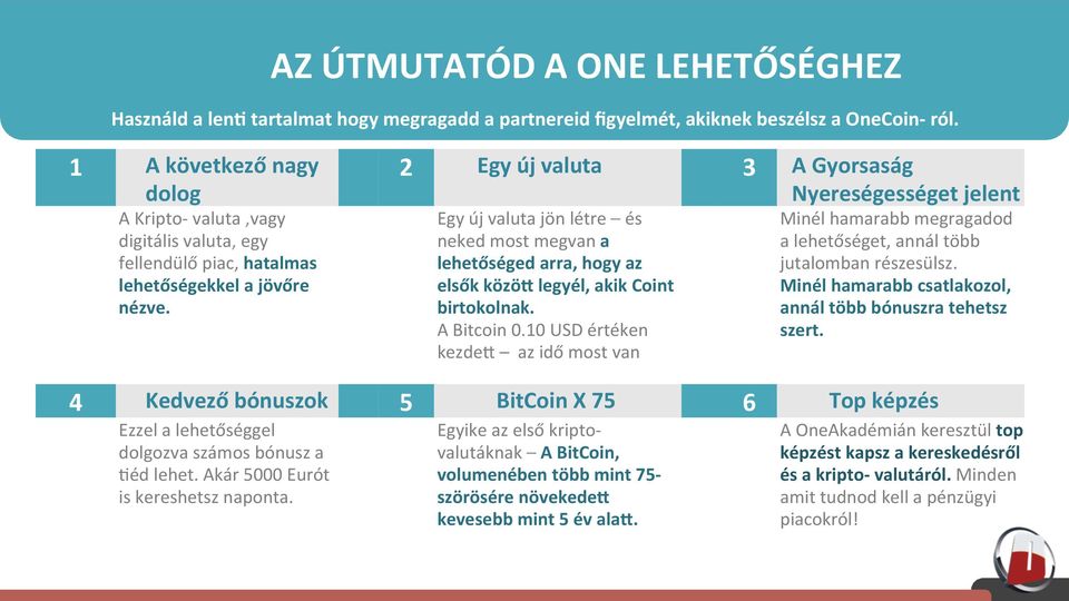 2 Egy új valuta 3 A Gyorsaság Nyereségességet jelent Egy új valuta jön létre és neked most megvan a lehetőséged arra, hogy az elsők közök legyél, akik Coint birtokolnak. A Bitcoin 0.