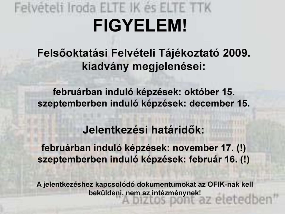 szeptemberben induló képzések: december 15.