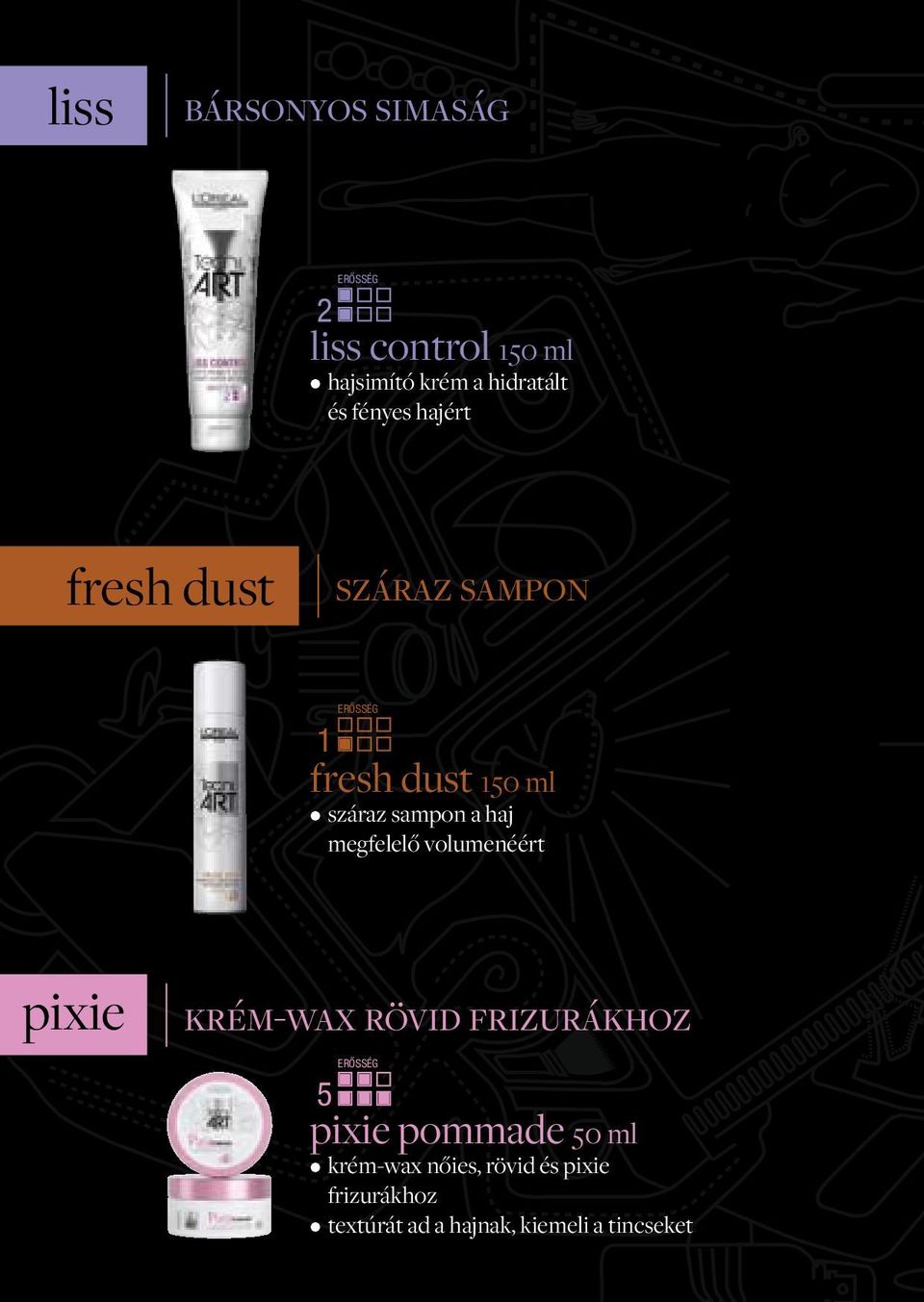 megfelelő volumenéért pixie krém-wax rövid frizurákhoz 5 pixie pommade 50 ml