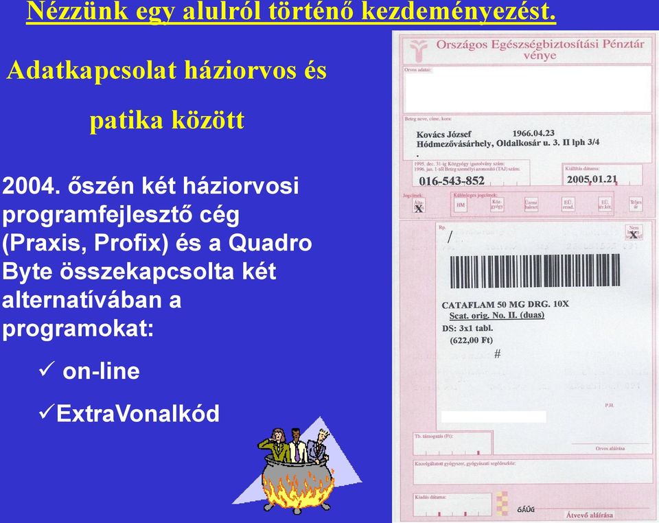 őszén két háziorvosi programfejlesztő cég (Praxis, Profix)