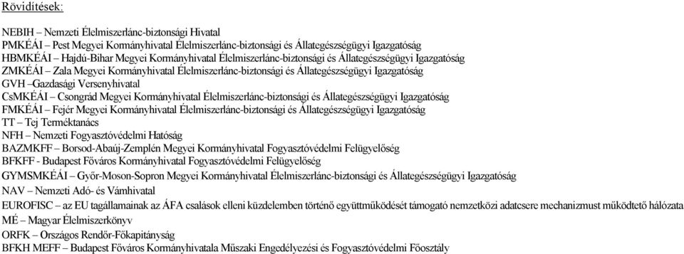 Megyei Kormányhivatal Élelmiszerlánc-biztonsági és Állategészségügyi Igazgatóság FMKÉÁI Fejér Megyei Kormányhivatal Élelmiszerlánc-biztonsági és Állategészségügyi Igazgatóság TT Tej Terméktanács NFH