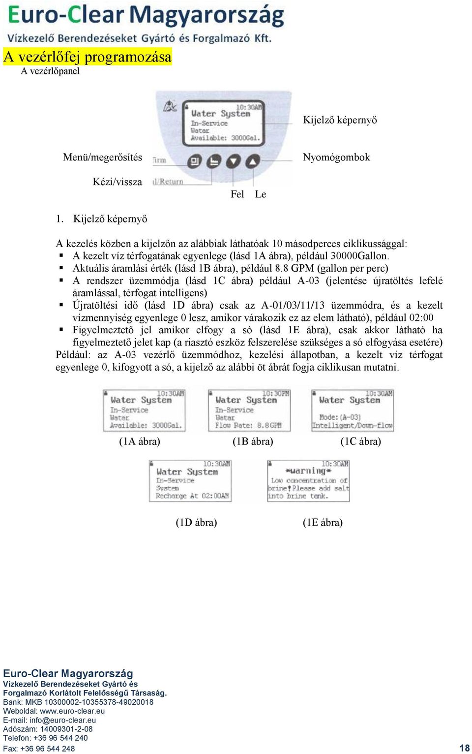 Aktuális áramlási érték (lásd 1B ábra), például 8.
