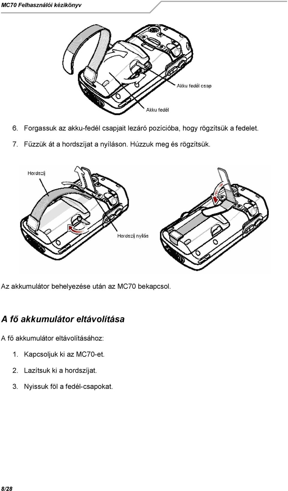 Symbol MC70 Felhasználói kézikönyv v PDF Ingyenes letöltés