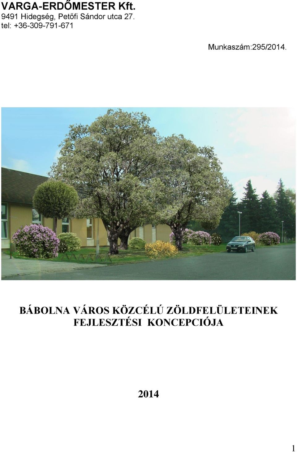 tel: +36-309-791-671 Munkaszám:295/2014.