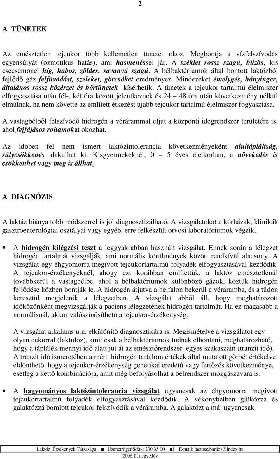 A TEJCUKOR-ÉRZÉKENYSÉG (LAKTÓZINTOLERANCIA) - PDF Free Download