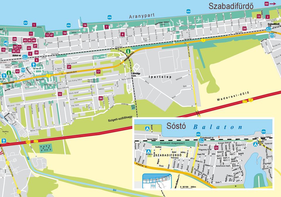 Kele Kele Köztársaság Déryné Sorház Imre Hunyadi János 1 45 30 40 22 11 5 27 G latz Henrik Új-Piac tér Széchenyi Molnár 20 6 Zrínyi Miklós Is tván Petőfi Oulu park Kinizsi Pál Bányász Isztria 12 47