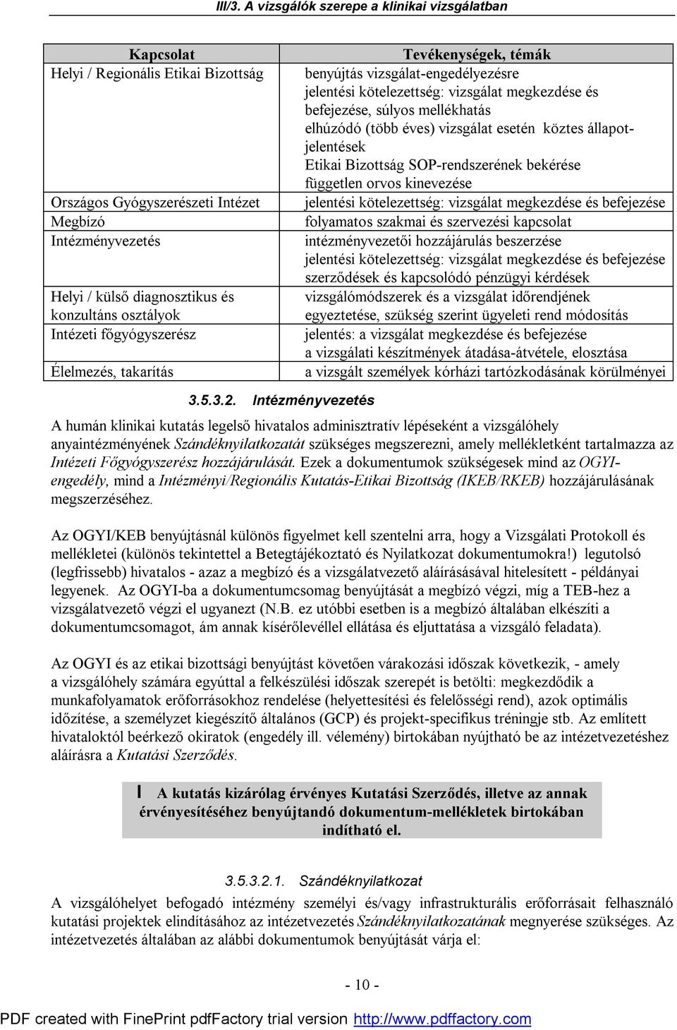 befejezése Megbízó folyamatos szakmai és szervezési kapcsolat Intézményvezetés intézményvezetői hozzájárulás beszerzése jelentési kötelezettség: vizsgálat megkezdése és befejezése szerződések és