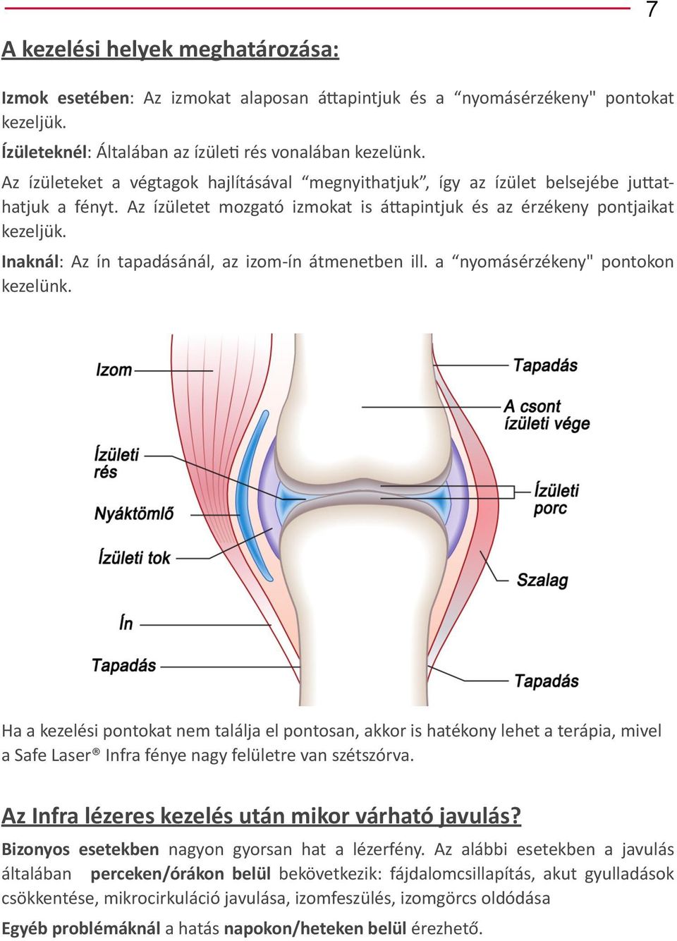 ( Az( ízületet( mozgató( izmokat( is( ámapintjuk( és( az( érzékeny( pontjaikat( kezeljük.( Inaknál:( Az( ín( tapadásánál,( az( izomqín( átmenetben( ill.( a( nyomásérzékeny"( pontokon( kezelünk.