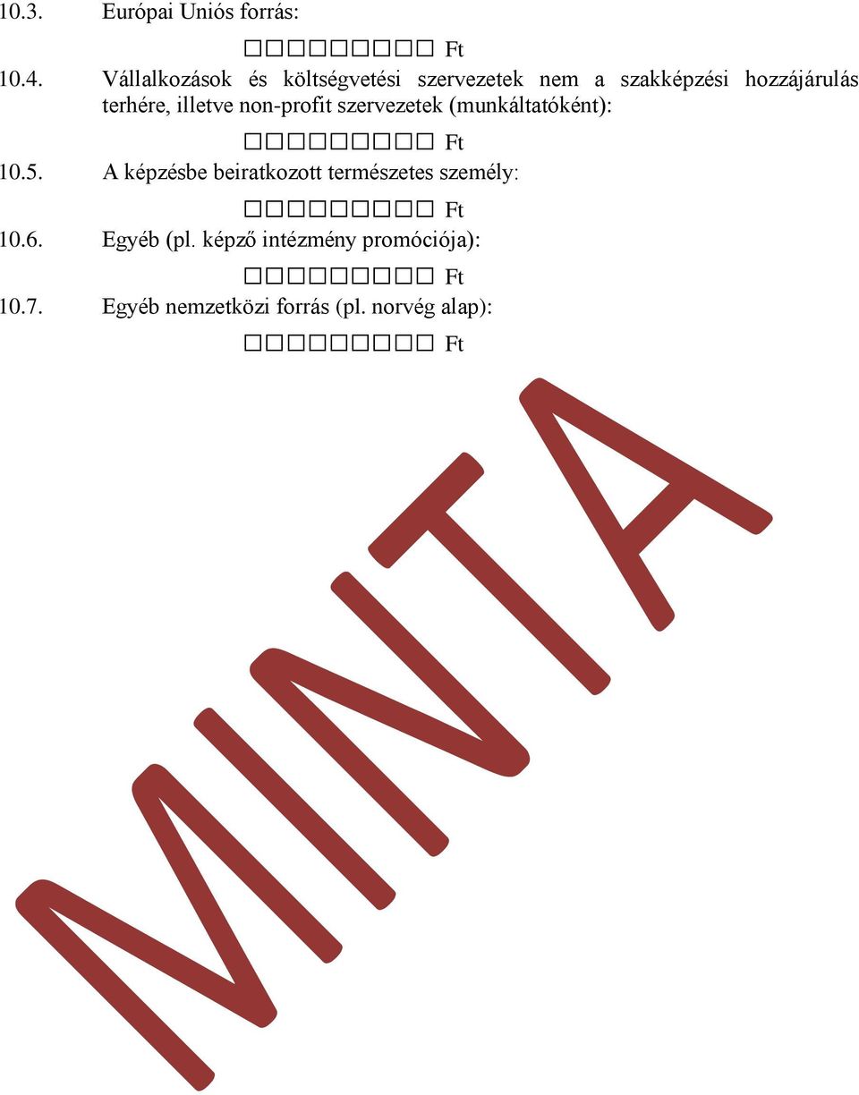 terhére, illetve non-profit szervezetek (munkáltatóként): 10.5.