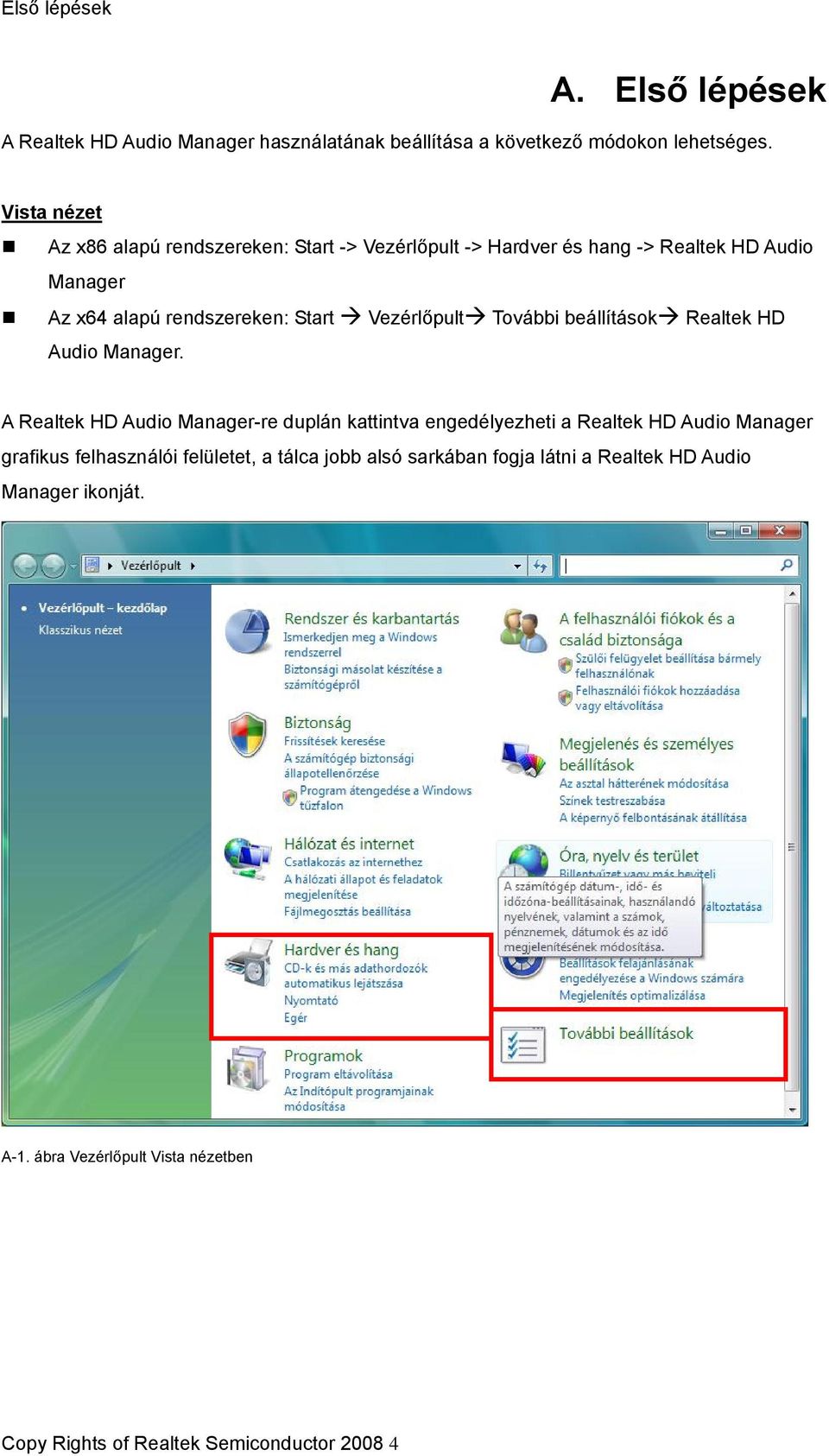 Realtek HD Audio Manager Felhasználói útmutató a Vista operációs  rendszerhez - PDF Ingyenes letöltés
