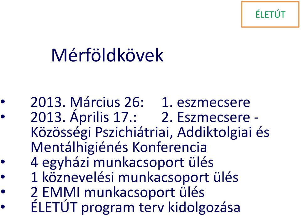 Mentálhigiénés Konferencia 4 egyházi munkacsoport ülés 1