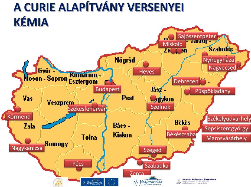 Körmend Székesfehérvár Szolnok Székelyudvarhely Békéscsaba