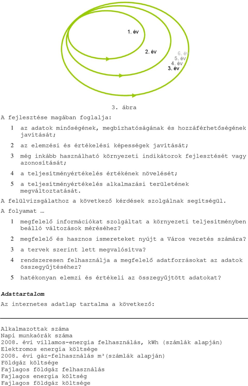 A felülvizsgálathoz a következő kérdések szolgálnak segítségül. A folyamat 1 megfelelő információkat szolgáltat a környezeti teljesítményben beálló változások méréséhez?