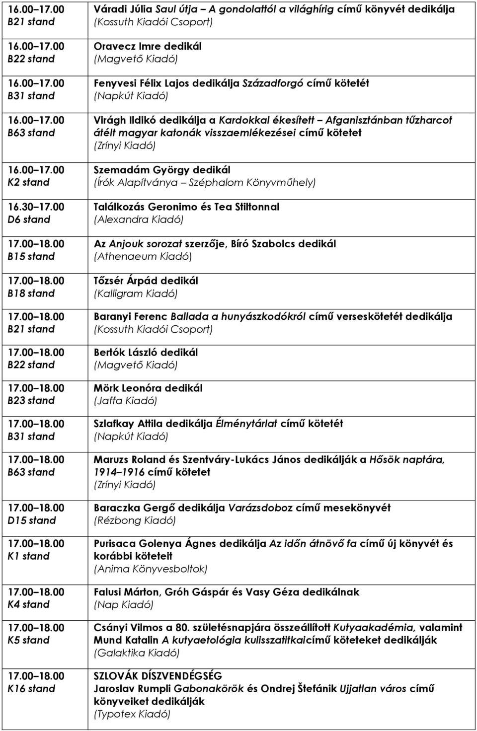Ildikó dedikálja a Kardokkal ékesített Afganisztánban tűzharcot átélt magyar katonák visszaemlékezései című kötetet Szemadám György dedikál (Írók Alapítványa Széphalom Könyvműhely) Találkozás
