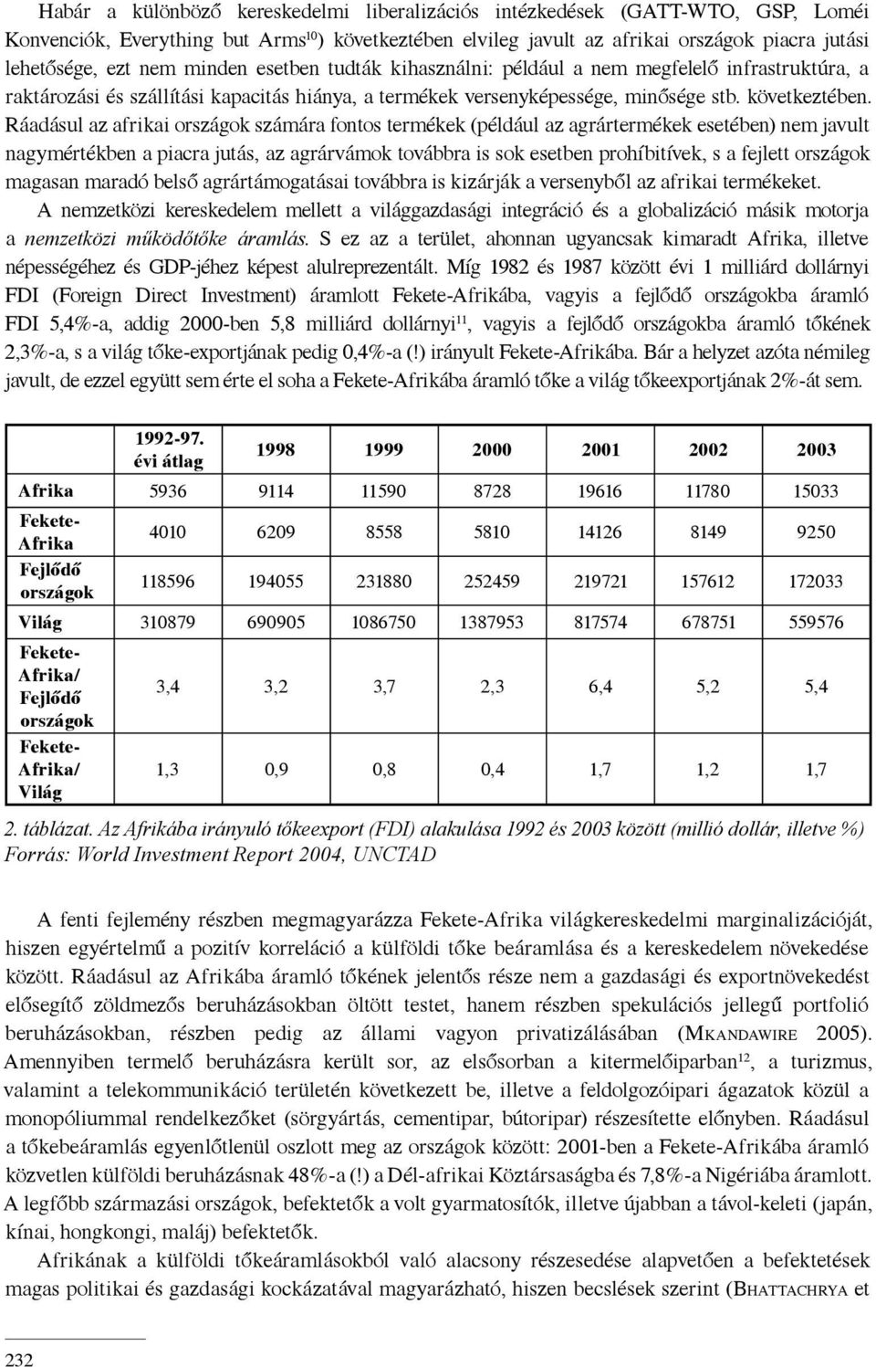 Ráadásul az afrikai országok számára fontos termékek (például az agrártermékek esetében) nem javult nagymértékben a piacra jutás, az agrárvámok továbbra is sok esetben prohíbitívek, s a fejlett