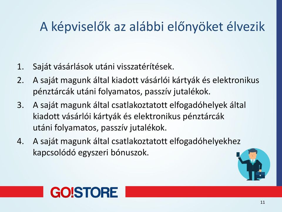 3. A saját magunk által csatlakoztatott elfogadóhelyek által kiadott vásárlói kártyák és elektronikus