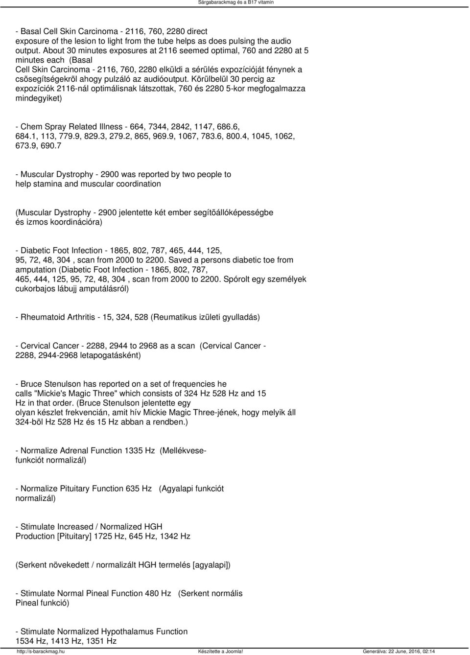 az audióoutput. Körülbelül 30 percig az expozíciók 2116-nál optimálisnak látszottak, 760 és 2280 5-kor megfogalmazza mindegyiket) - Chem Spray Related Illness - 664, 7344, 2842, 1147, 686.6, 684.