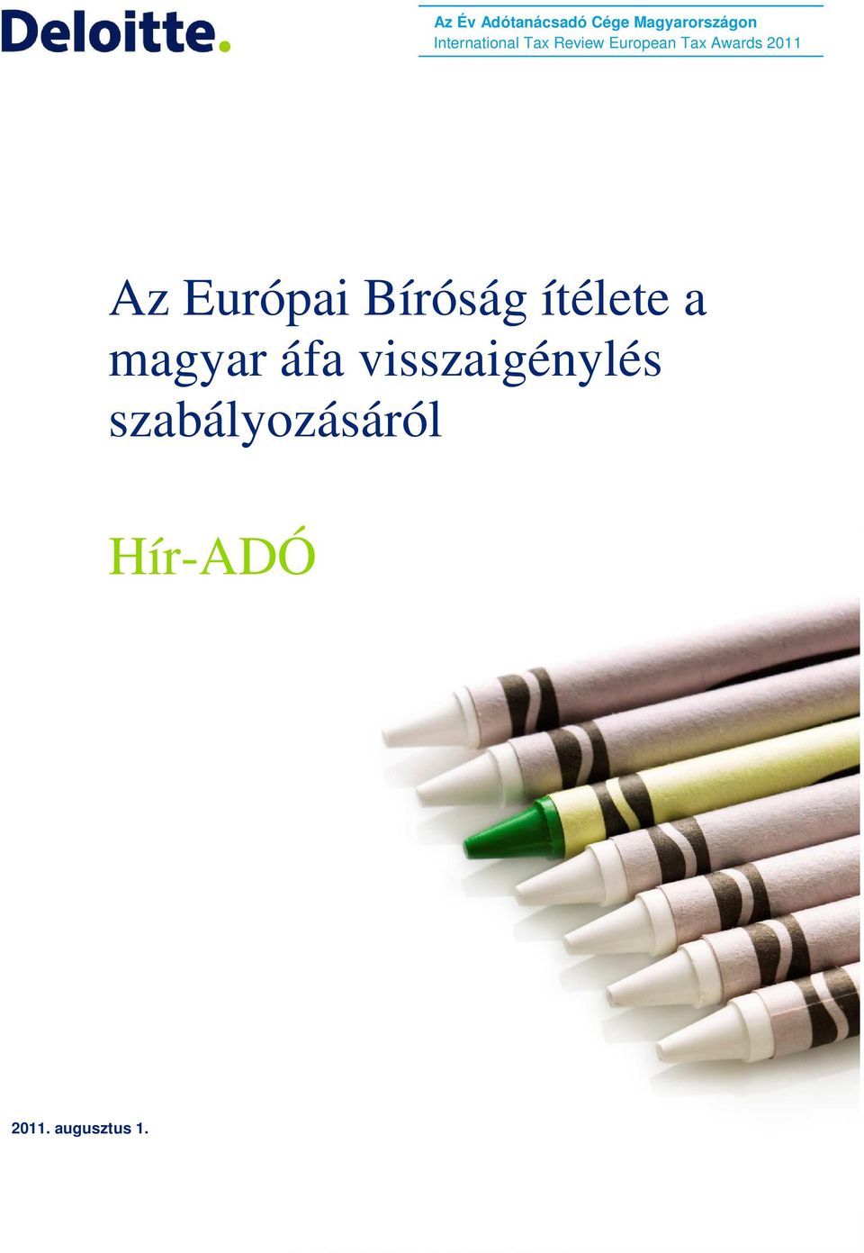 2011 Az Európai Bíróság ítélete a magyar áfa