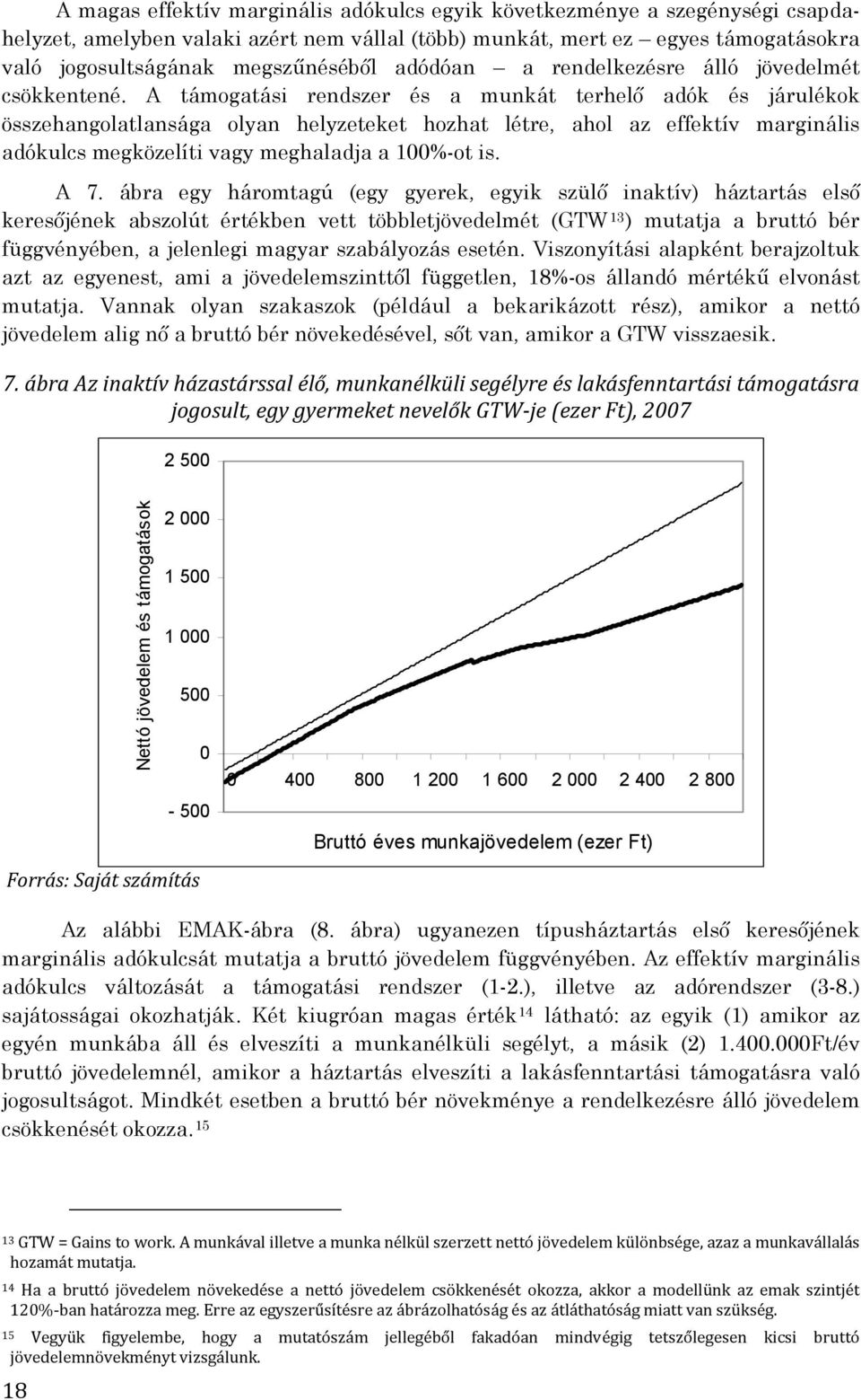 A támogatási rendszer és a munkát terhelő adók és járulékok összehangolatlansága olyan helyzeteket hozhat létre, ahol az effektív marginális adókulcs megközelíti vagy meghaladja a 100%-ot is. A 7.