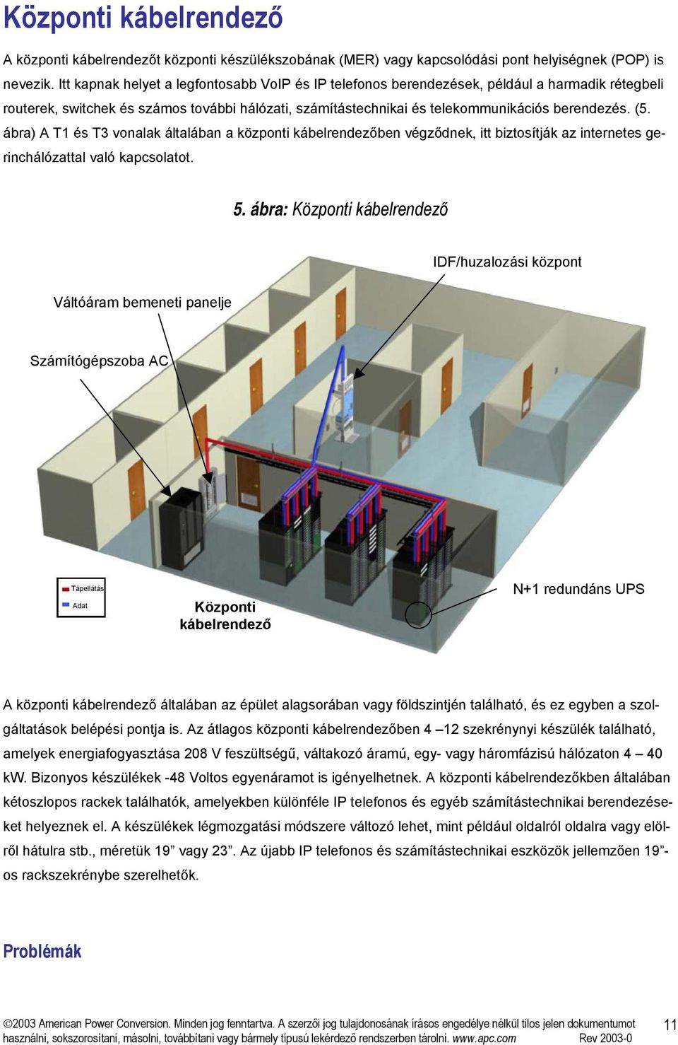 ábra) A T1 és T3 vonalak általában a központi kábelrendezőben végződnek, itt biztosítják az internetes gerinchálózattal való kapcsolatot. 5.