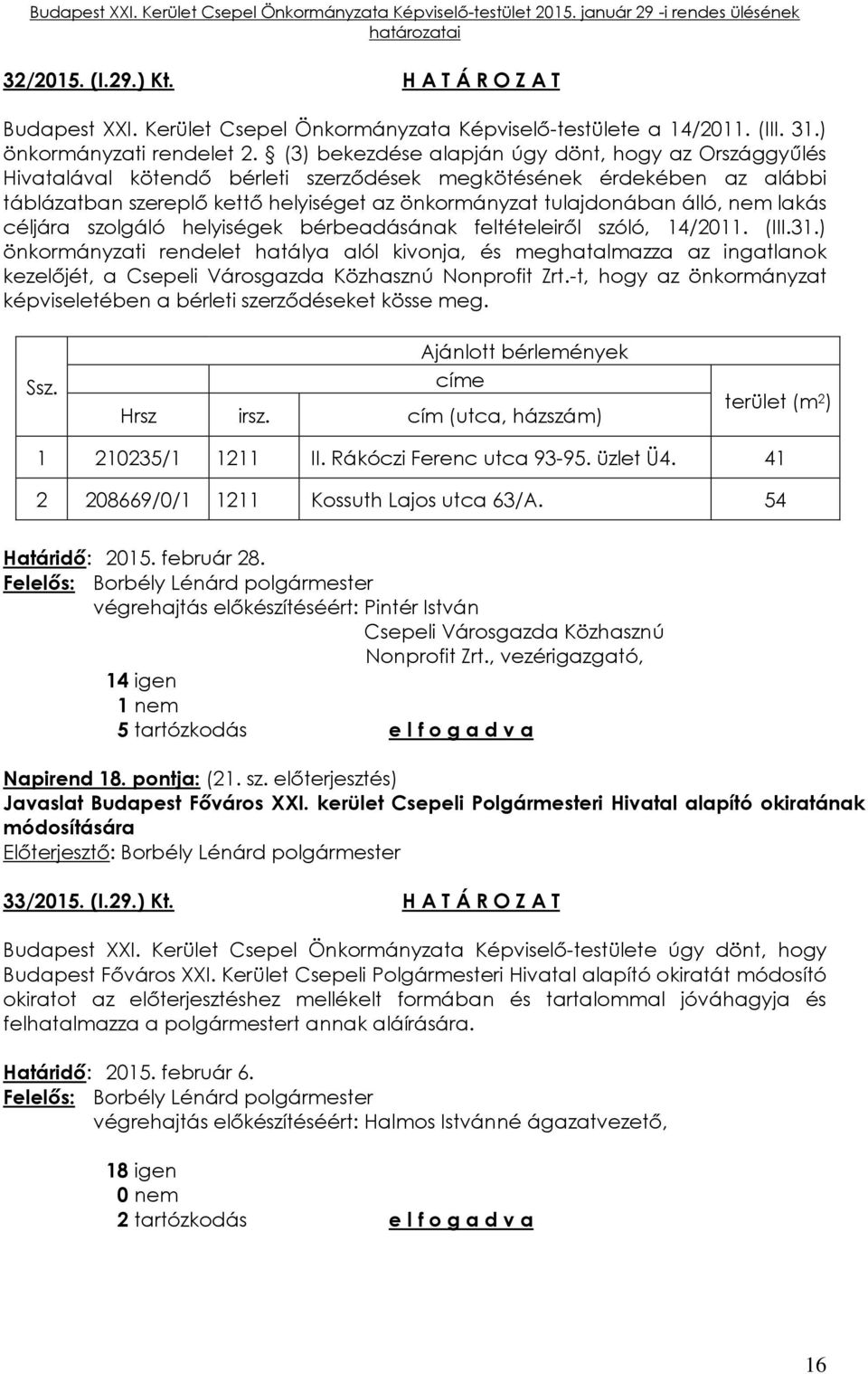 nem lakás céljára szolgáló helyiségek bérbeadásának feltételeiről szóló, 14/2011. (III.31.