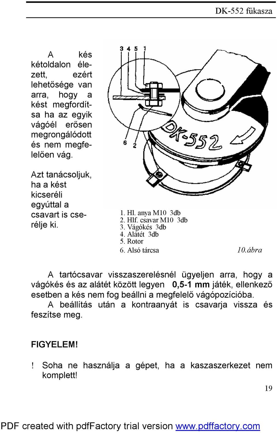 ÖNJÁRÓ FORGÓDOBOS FŰKASZA / ADAPTER - PDF Ingyenes letöltés