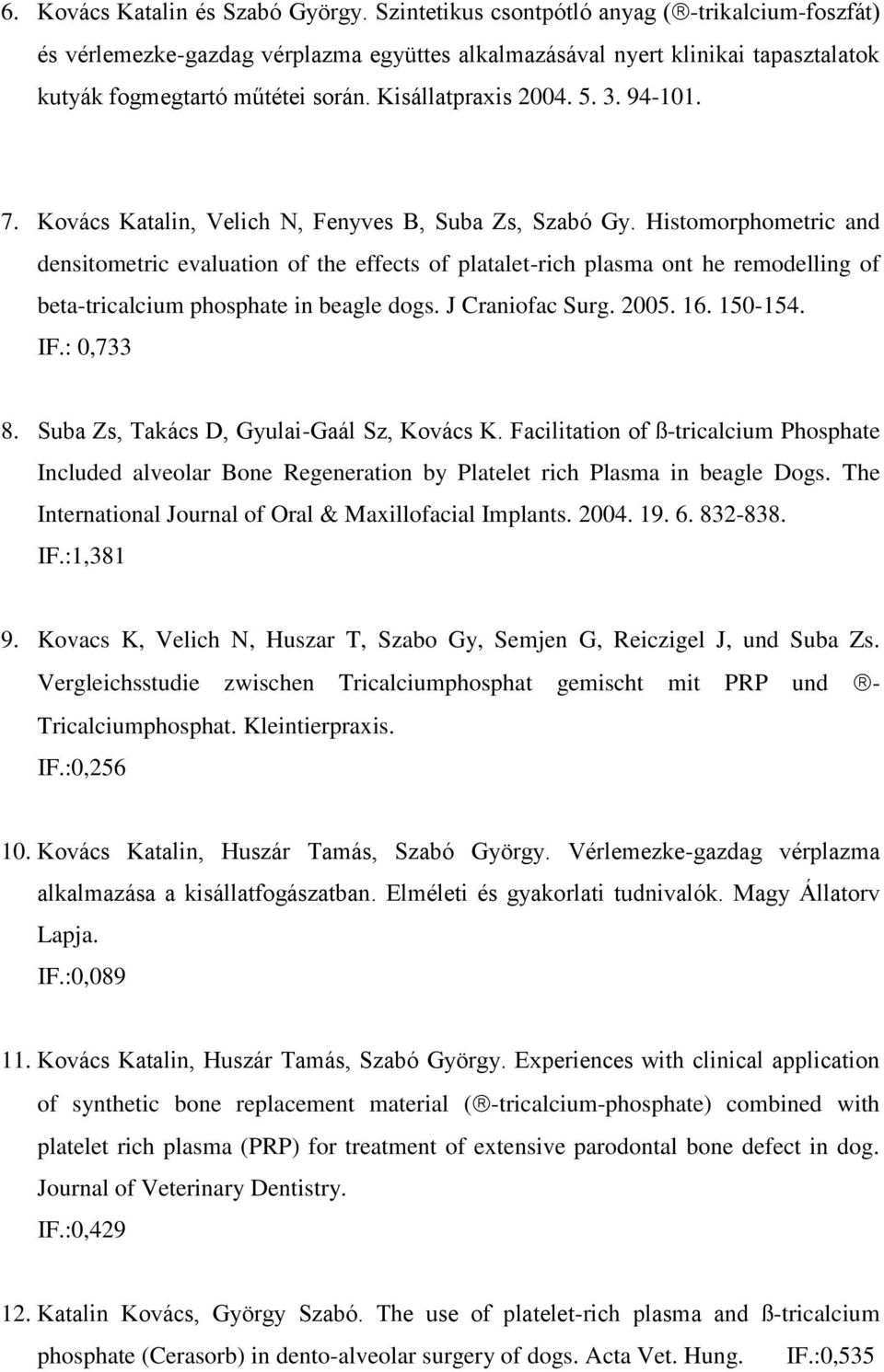 94-101. 7. Kovács Katalin, Velich N, Fenyves B, Suba Zs, Szabó Gy.